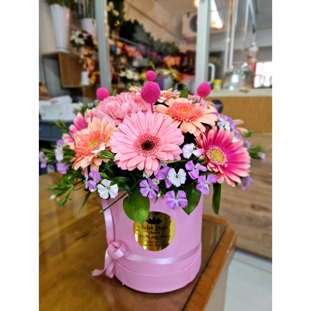 KUTU KARIŞIK GERBERA KIR ÇİEKLERİ 
